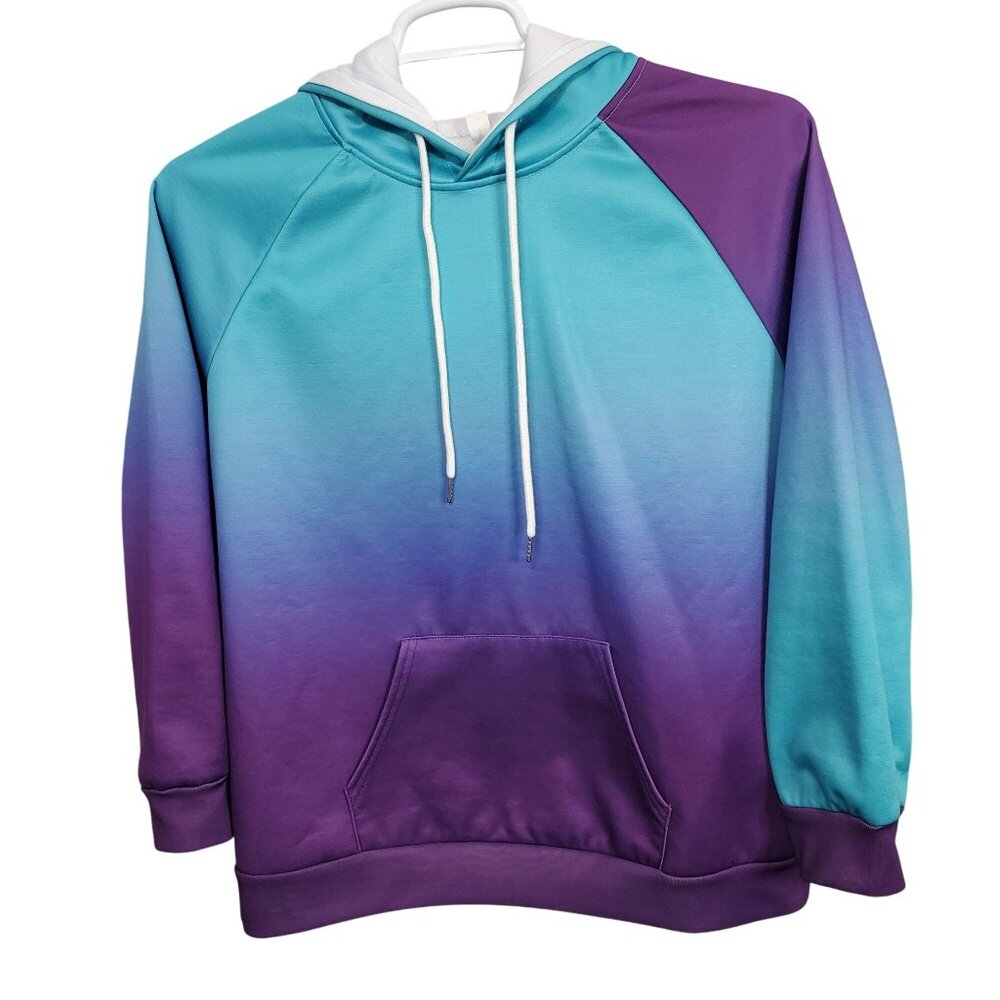 Pixie Lady 1X Hoodie Sweatshirt Pullover Gradient Relaxed Fit Pocket Drawstring - Picture 2 of 11
